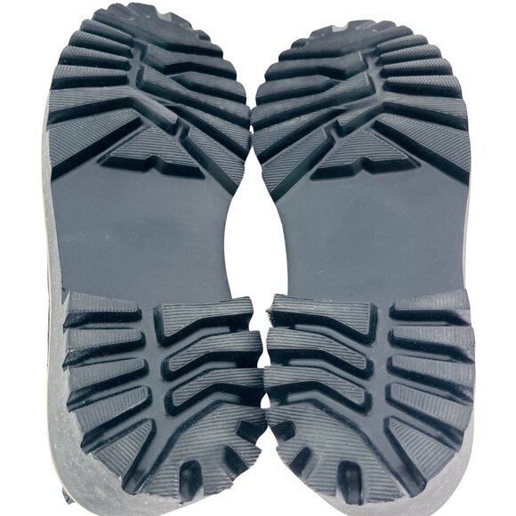 Santorini Size 7 NEW Black Suede Chunky Lug‑Sole Ankle Boots w/ Side Zip - Picture 7 of 9